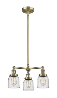 Bell - 3 Light - 19 inch - Antique Brass - Stem Hung - Chandelier (3442|207-AB-G54-LED)
