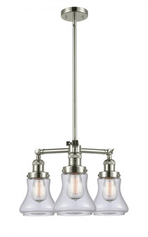 Bellmont - 3 Light - 18 inch - Polished Nickel - Stem Hung - Chandelier (3442|207-PN-G192-LED)