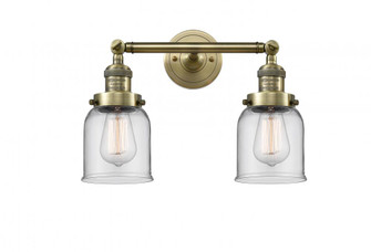 Bell - 2 Light - 16 inch - Antique Brass - Adjustable Bath Vanity Light (3442|208-AB-G52-LED)
