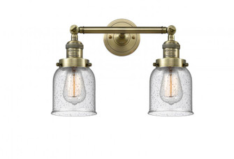 Bell - 2 Light - 16 inch - Antique Brass - Adjustable Bath Vanity Light (3442|208-AB-G54)