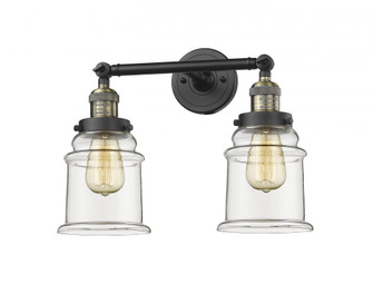 Canton - 2 Light - 17 inch - Black Antique Brass - Adjustable Bath Vanity Light (3442|208-BAB-G182)