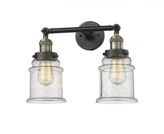 Canton - 2 Light - 17 inch - Black Antique Brass - Adjustable Bath Vanity Light (3442|208-BAB-G184)