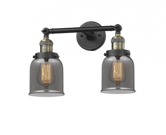 Bell - 2 Light - 16 inch - Black Antique Brass - Adjustable Bath Vanity Light (3442|208-BAB-G53-LED)