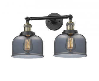 Bell - 2 Light - 19 inch - Black Antique Brass - Adjustable Bath Vanity Light (3442|208-BAB-G73-LED)