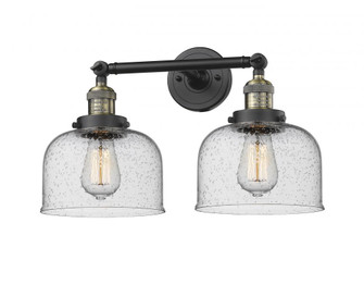 Bell - 2 Light - 19 inch - Black Antique Brass - Adjustable Bath Vanity Light (3442|208-BAB-G74)