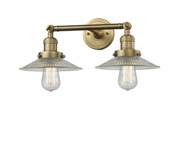 Halophane - 2 Light - 18 inch - Brushed Brass - Adjustable Bath Vanity Light (3442|208-BB-G2-LED)