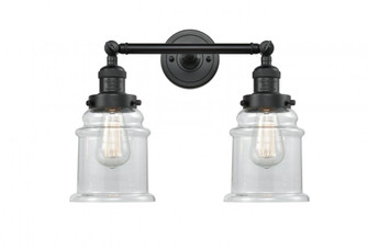 Canton - 2 Light - 17 inch - Matte Black - Adjustable Bath Vanity Light (3442|208-BK-G182)