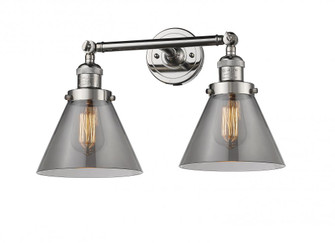 Cone - 2 Light - 18 inch - Polished Nickel - Adjustable Bath Vanity Light (3442|208-PN-G43-LED)