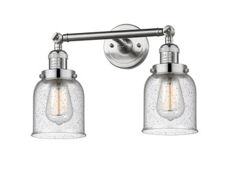Bell - 2 Light - 16 inch - Brushed Satin Nickel - Adjustable Bath Vanity Light (3442|208-SN-G54-LED)