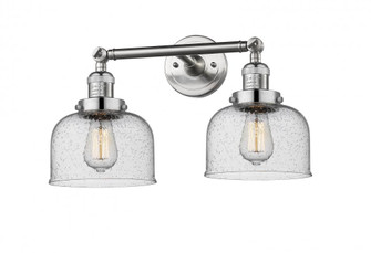 Bell - 2 Light - 19 inch - Brushed Satin Nickel - Adjustable Bath Vanity Light (3442|208-SN-G74-LED)