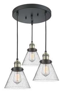 Large Cone 3 Light Multi-Pendant (3442|211/3-BAB-G44)