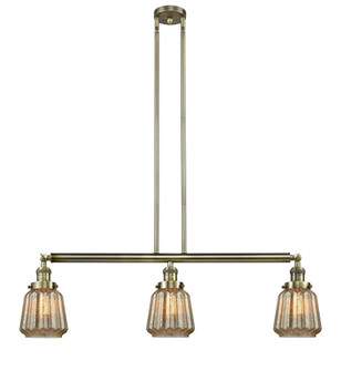 Chatham - 3 Light - 39 inch - Antique Brass - Stem Hung - Adjustable Island Light (3442|213-AB-G146-LED)