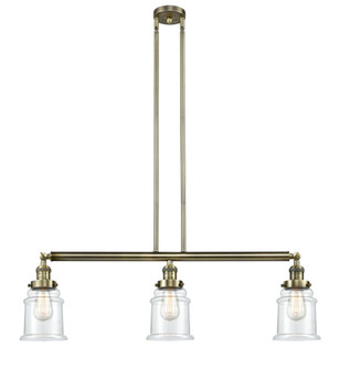 Canton - 3 Light - 39 inch - Antique Brass - Stem Hung - Adjustable Island Light (3442|213-AB-G182-LED)