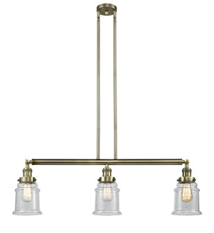 Canton - 3 Light - 39 inch - Antique Brass - Stem Hung - Adjustable Island Light (3442|213-AB-G184)