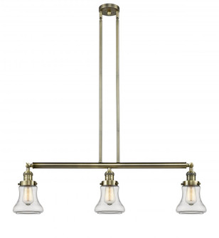 Bellmont - 3 Light - 39 inch - Antique Brass - Stem Hung - Island Light (3442|213-AB-G192-LED)