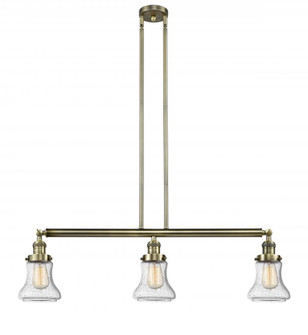 Bellmont - 3 Light - 39 inch - Antique Brass - Stem Hung - Island Light (3442|213-AB-G194-LED)