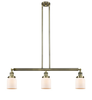 Bell - 3 Light - 38 inch - Antique Brass - Stem Hung - Adjustable Island Light (3442|213-AB-G51)