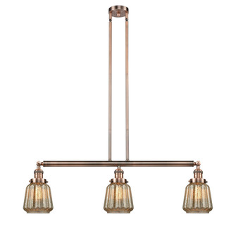 Chatham - 3 Light - 39 inch - Antique Copper - Stem Hung - Adjustable Island Light (3442|213-AC-G146-LED)