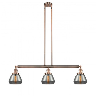 Fulton - 3 Light - 39 inch - Antique Copper - Stem Hung - Island Light (3442|213-AC-G173-LED)