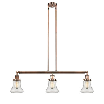 Bellmont - 3 Light - 39 inch - Antique Copper - Stem Hung - Adjustable Island Light (3442|213-AC-G192-LED)