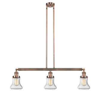 Bellmont - 3 Light - 39 inch - Antique Copper - Stem Hung - Adjustable Island Light (3442|213-AC-G194-LED)