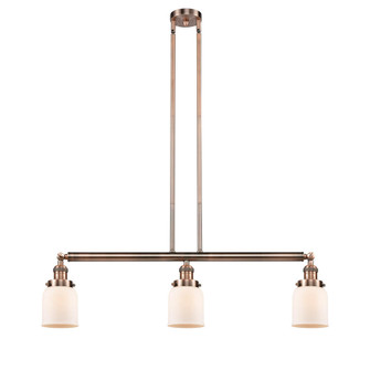 Bell - 3 Light - 38 inch - Antique Copper - Stem Hung - Adjustable Island Light (3442|213-AC-G51-LED)