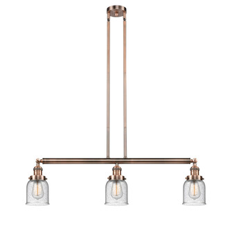 Bell - 3 Light - 38 inch - Antique Copper - Stem Hung - Adjustable Island Light (3442|213-AC-G54-LED)