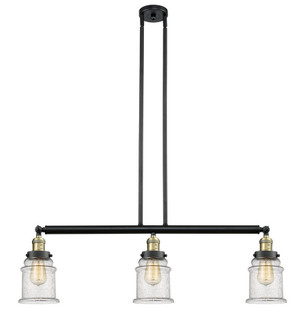 Canton - 3 Light - 39 inch - Black Antique Brass - Stem Hung - Adjustable Island Light (3442|213-BAB-G184)