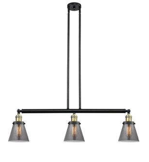 Cone - 3 Light - 39 inch - Black Antique Brass - Stem Hung - Adjustable Island Light (3442|213-BAB-G63)