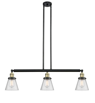 Cone - 3 Light - 39 inch - Black Antique Brass - Stem Hung - Adjustable Island Light (3442|213-BAB-G64)