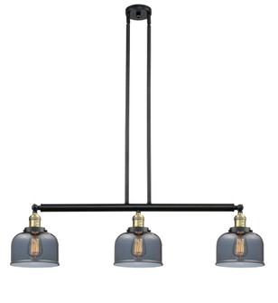Bell - 3 Light - 41 inch - Black Antique Brass - Stem Hung - Adjustable Island Light (3442|213-BAB-G73-LED)