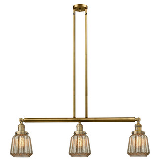 Chatham - 3 Light - 39 inch - Brushed Brass - Stem Hung - Adjustable Island Light (3442|213-BB-G146-LED)