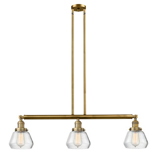 Fulton - 3 Light - 39 inch - Brushed Brass - Stem Hung - Adjustable Island Light (3442|213-BB-G172-LED)