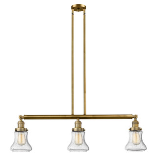 Bellmont - 3 Light - 39 inch - Brushed Brass - Stem Hung - Adjustable Island Light (3442|213-BB-G194-LED)