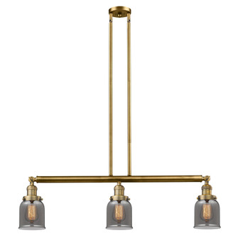 Bell - 3 Light - 38 inch - Brushed Brass - Stem Hung - Adjustable Island Light (3442|213-BB-G53-LED)