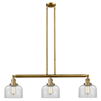 Bell - 3 Light - 41 inch - Brushed Brass - Stem Hung - Adjustable Island Light (3442|213-BB-G72-LED)