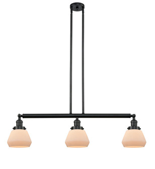 Fulton - 3 Light - 39 inch - Matte Black - Stem Hung - Adjustable Island Light (3442|213-BK-G171-LED)