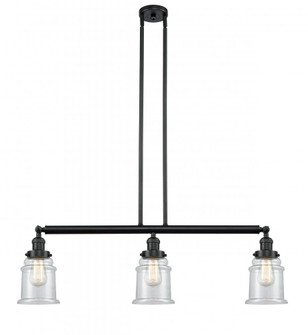 Canton - 3 Light - 39 inch - Matte Black - Stem Hung - Island Light (3442|213-BK-G182-LED)