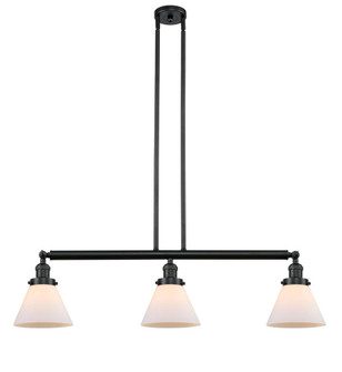 Cone - 3 Light - 40 inch - Matte Black - Stem Hung - Adjustable Island Light (3442|213-BK-G41)