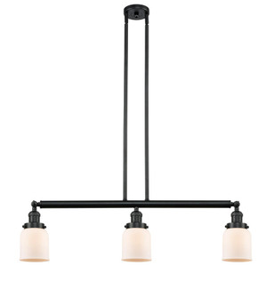 Bell - 3 Light - 38 inch - Matte Black - Stem Hung - Adjustable Island Light (3442|213-BK-G51)