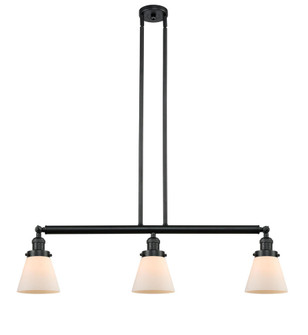 Cone - 3 Light - 39 inch - Matte Black - Stem Hung - Adjustable Island Light (3442|213-BK-G61-LED)