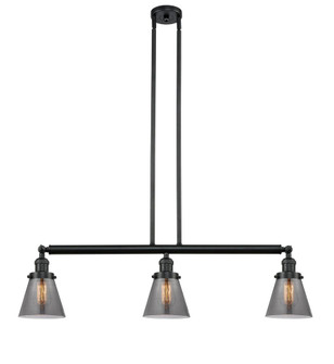 Cone - 3 Light - 39 inch - Matte Black - Stem Hung - Adjustable Island Light (3442|213-BK-G63-LED)