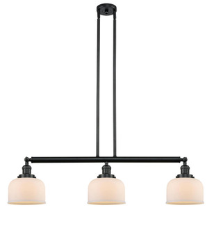 Bell - 3 Light - 41 inch - Matte Black - Stem Hung - Adjustable Island Light (3442|213-BK-G71-LED)