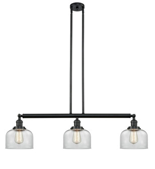 Bell - 3 Light - 41 inch - Matte Black - Stem Hung - Adjustable Island Light (3442|213-BK-G72)