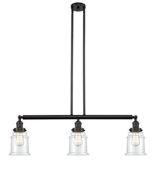 Canton - 3 Light - 39 inch - Oil Rubbed Bronze - Stem Hung - Adjustable Island Light (3442|213-OB-G182-LED)
