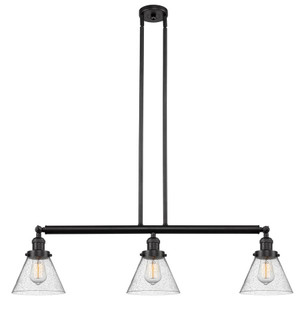 Cone - 3 Light - 40 inch - Oil Rubbed Bronze - Stem Hung - Adjustable Island Light (3442|213-OB-G44-LED)