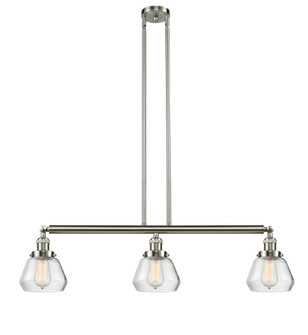 Fulton - 3 Light - 39 inch - Brushed Satin Nickel - Stem Hung - Adjustable Island Light (3442|213-SN-G172-LED)