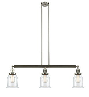 Canton - 3 Light - 39 inch - Brushed Satin Nickel - Stem Hung - Adjustable Island Light (3442|213-SN-G182-LED)