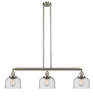 Bell - 3 Light - 41 inch - Brushed Satin Nickel - Stem Hung - Adjustable Island Light (3442|213-SN-G74-LED)