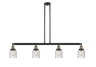 Bell - 4 Light - 50 inch - Black Antique Brass - Stem Hung - Adjustable Island Light (3442|214-BAB-G54)